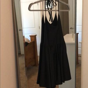 American Apparel Fit and Flare Black Mini Dress